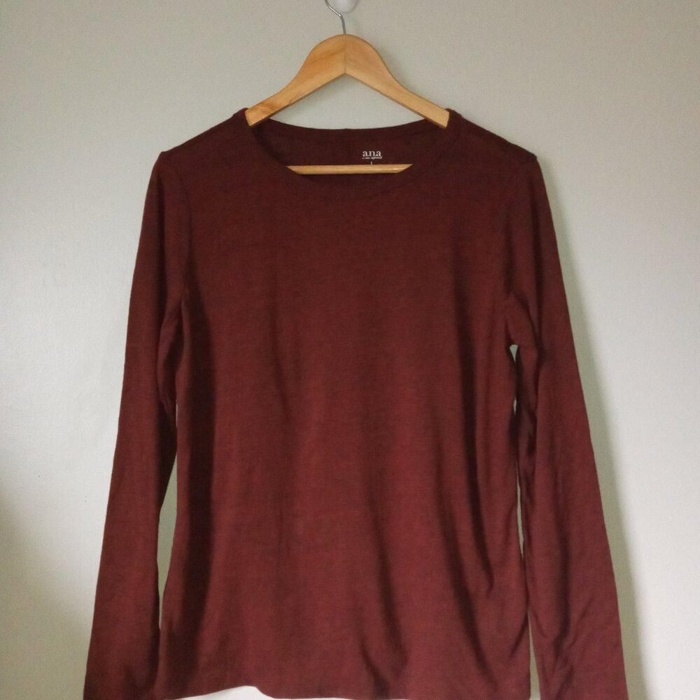 Ana Brand Long Sleeve Burgandy Shirt